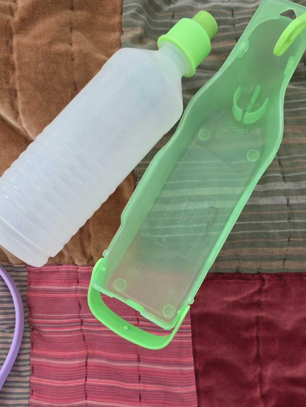 6' Waterproof Silicone Hands Free Dog Leash - Lavender Lead & Free Drink Holder